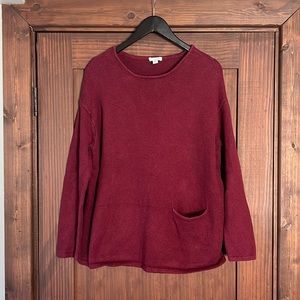 Pure Jill J. Jill Burgundy Sweater Tunic size M